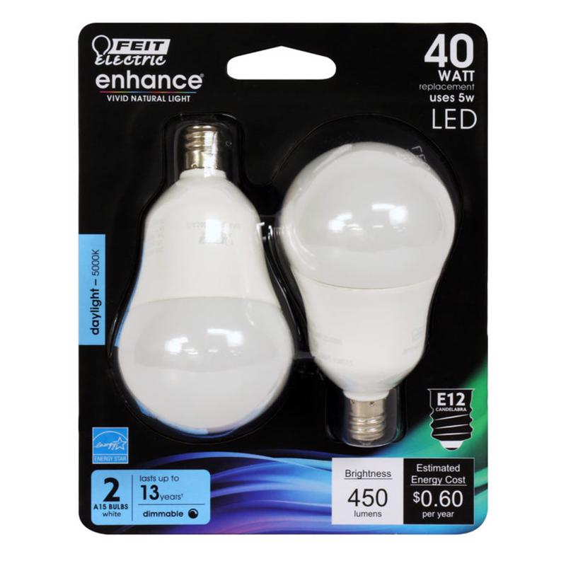 LED A15 E12 DL 40W 2PK