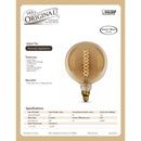Feit LED Filament G63 E26 (Medium) LED Bulb Amber White 60 Watt Equivalence 1 pk