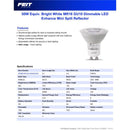 Feit Enhance MR16 GU10 LED Bulb Bright White 50 Watt Equivalence 1 pk