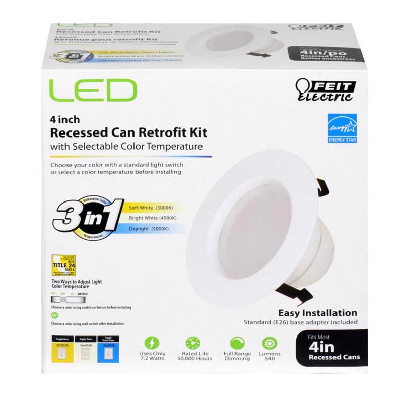 LED RETROFIT 4" 7.2W WHT