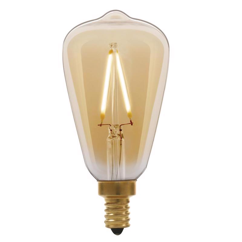 Feit LED Filament ST15 E12 (Candelabra) LED Bulb Amber Soft White 25 Watt Equivalence 1 pk