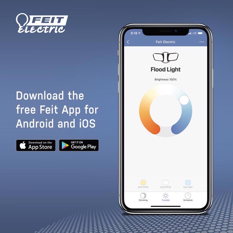 Feit Smart Home BR30 E26 (Medium) Smart-Enabled LED Bulb Color Changing 65 Watt Equivalence 1 pk