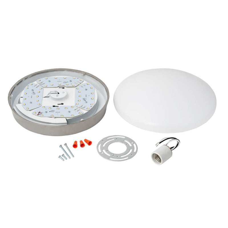 ETI Spin Light 4.2 in. H X 11 in. W X 11 in. L White LED Ceiling Spin Light