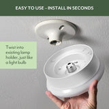 ETI 3.54 in. H X 7 in. W X 7 in. L White LED Ceiling Spin Light