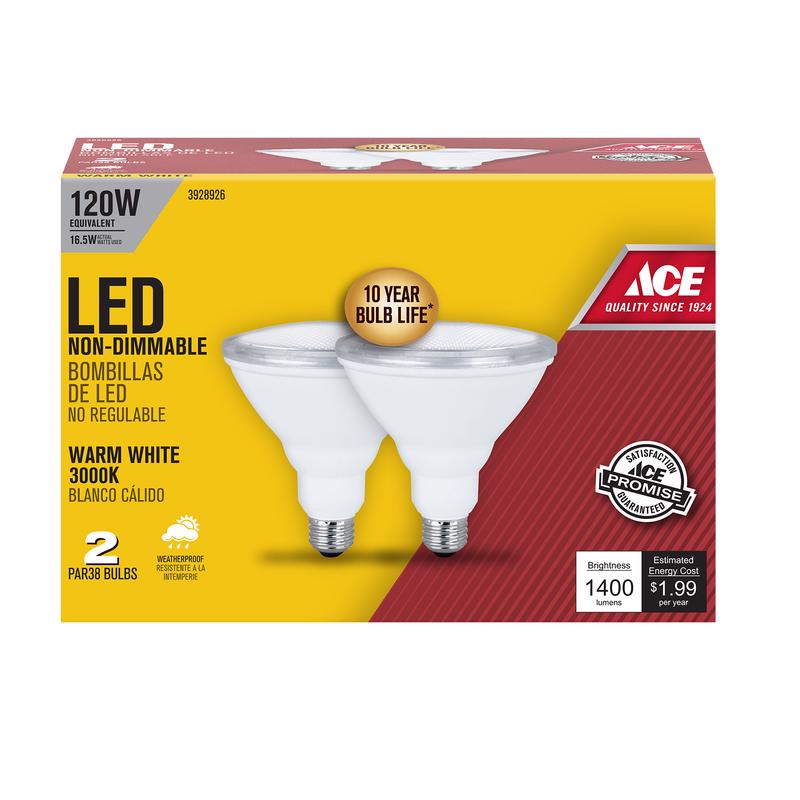 LED PAR38E26 WW 120W 2PK