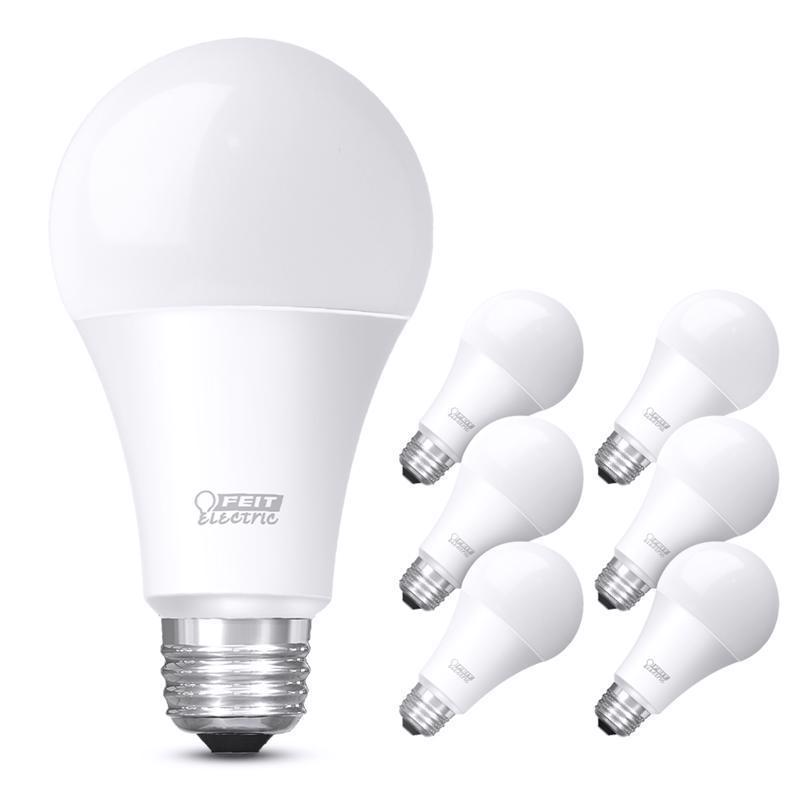 Feit Enhance A21 E26 (Medium) LED Bulb Bright White 100 Watt Equivalence 6 pk