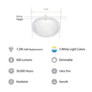 Feit EDGELIT Frost White 4 in. W Aluminum LED Retrofit Recessed Lighting 6.5 W