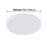 Feit EDGELIT Frost White 7.5 in. W Aluminum LED Retrofit Recessed Lighting 10.5 W