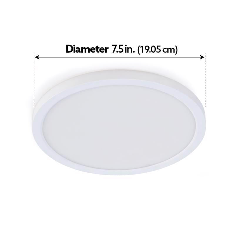 Feit EDGELIT Frost White 7.5 in. W Aluminum LED Retrofit Recessed Lighting 10.5 W