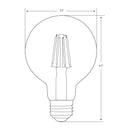 Feit LED Filament G25 E26 (Medium) Filament LED Bulb Smoke Daylight 40 Watt Equivalence 1 pk