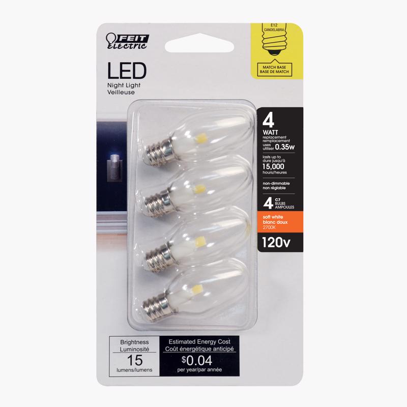 BULB C7 E12 SW 4W 4PK