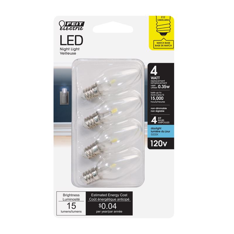 LED C7 E12 DL 4W 4PK