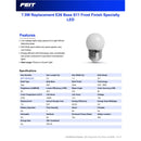 Feit LED Specialty S11 E26 (Medium) LED Bulb Soft White 7.5 Watt Equivalence 1 pk