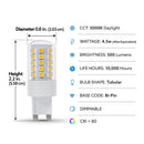 Feit T4 G9 LED Bulb Daylight 40 Watt Equivalence 1 pk