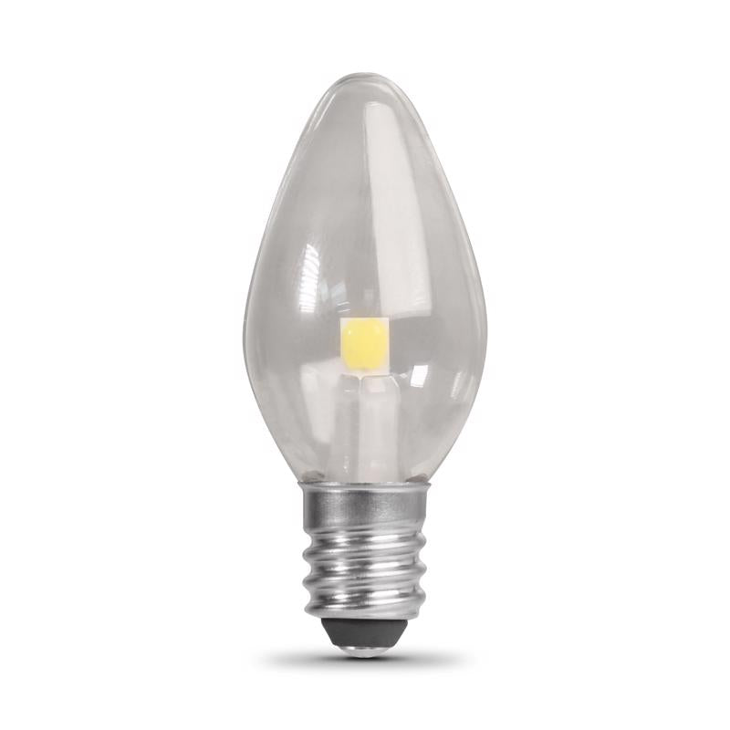 Feit LED Specialty C7 E12 (Candelabra) LED Bulb Soft White 7 Watt Equivalence 4 pk