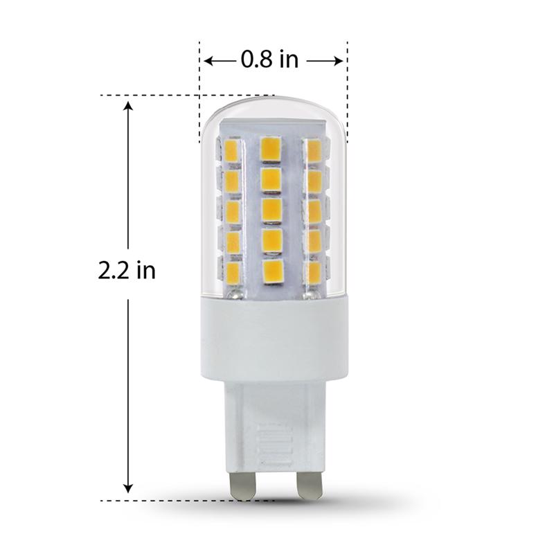 Feit T4 Bi-Pin LED Bulb Warm White 40 Watt Equivalence 1 pk