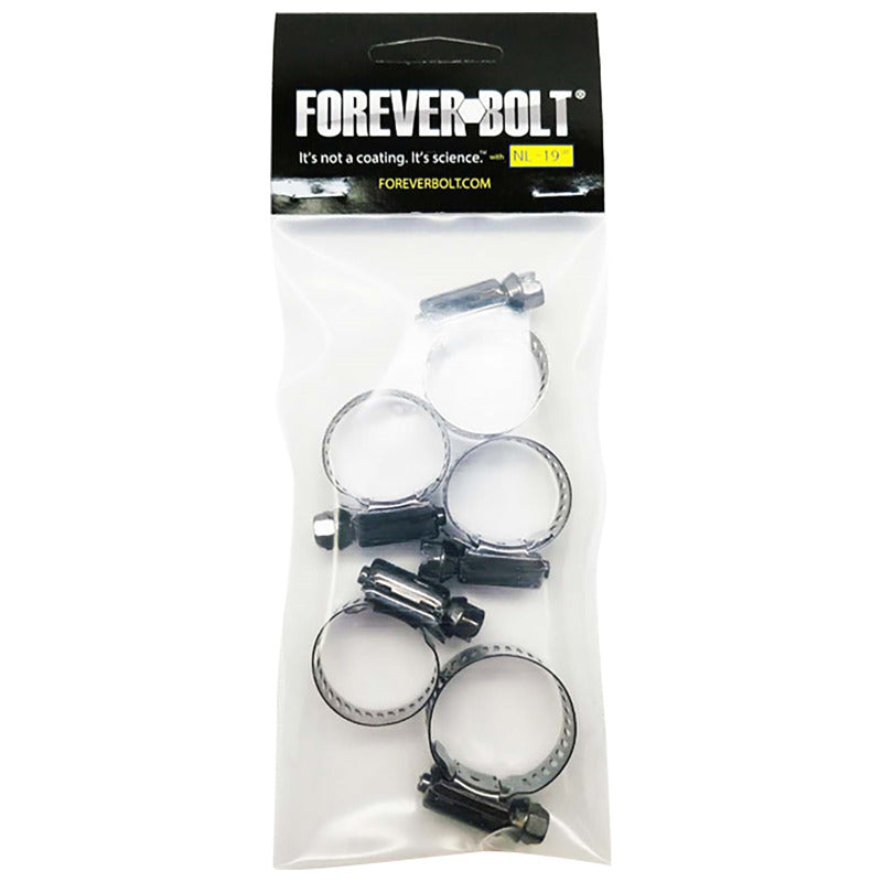 FOREVERBOLT 1/2 in to 29/32 in. SAE 8 Black Hose Clamp Stainless Steel Band