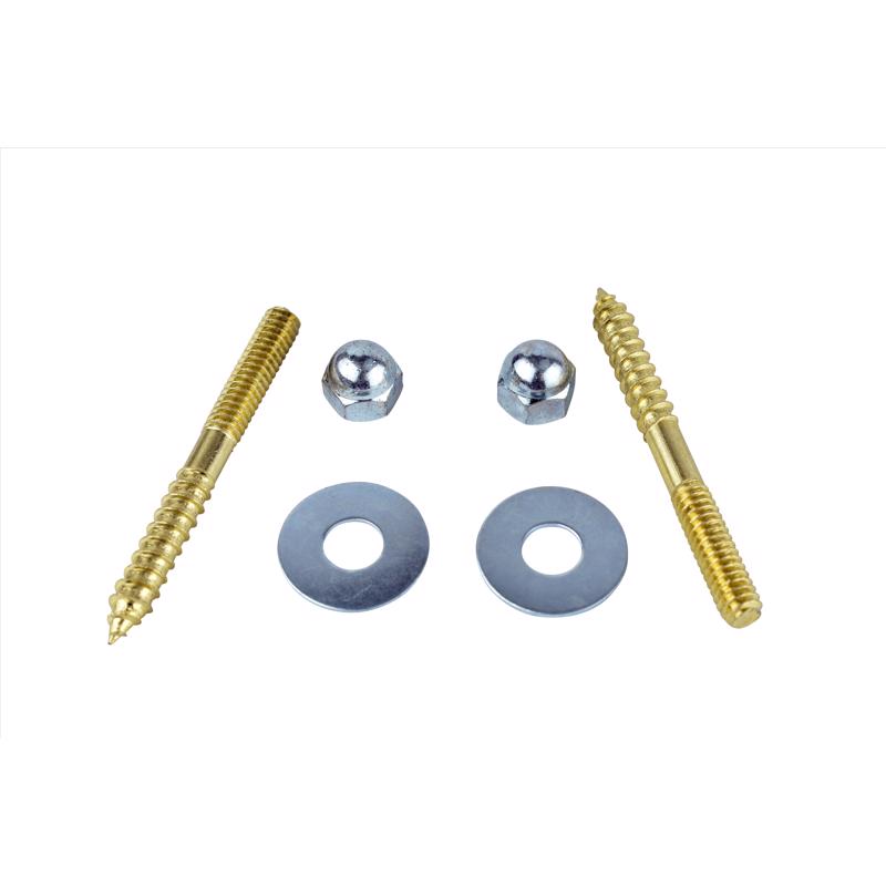 Plumb Pak Toilet Screw Set Brass Plated Steel