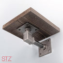 8 in. D Black Wood Boulder Shelf Kit 1 pk