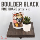 8 in. D Black Wood Boulder Shelf Kit 1 pk