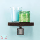 8 in. D Black Wood Boulder Shelf Kit 1 pk