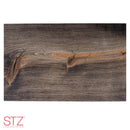 24 in. D Black Wood Boulder Shelf Kit 1 pk