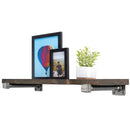 24 in. D Black Wood Boulder Shelf Kit 1 pk
