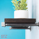 24 in. D Black Wood Boulder Shelf Kit 1 pk