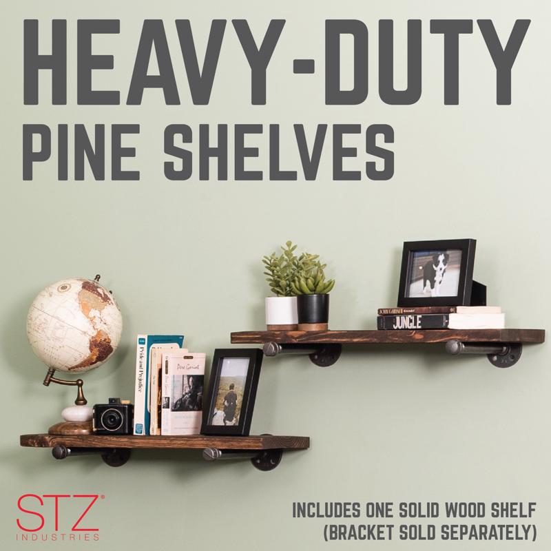 7-1/4 in. W X 24 in. D Brown Wood Shelf 1 pk