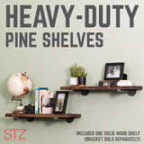 7-1/4 in. W X 24 in. D Brown Wood Shelf 1 pk