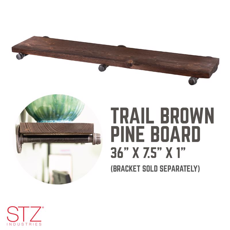 7-1/4 in. W X 36 in. D Brown Wood Shelf 1 pk
