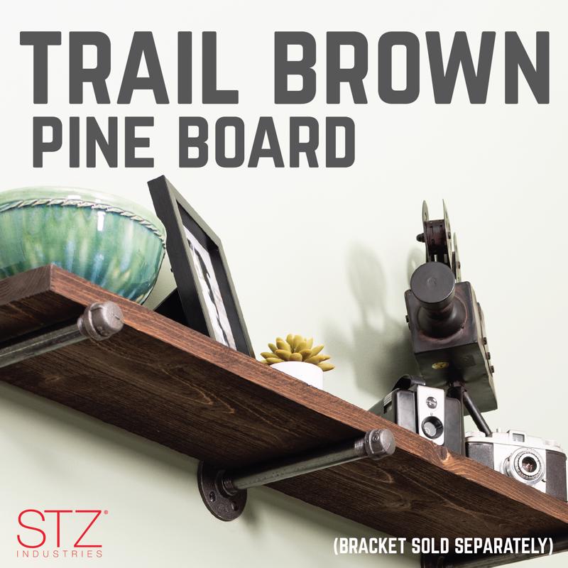 7-1/4 in. W X 36 in. D Brown Wood Shelf 1 pk