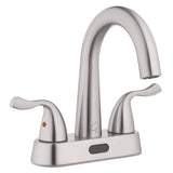 Homewerks Brushed Nickel Motion Sensing Centerset Bathroom Sink Faucet 4 in.