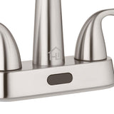 Homewerks Brushed Nickel Motion Sensing Centerset Bathroom Sink Faucet 4 in.