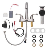 Homewerks Brushed Nickel Motion Sensing Centerset Bathroom Sink Faucet 4 in.