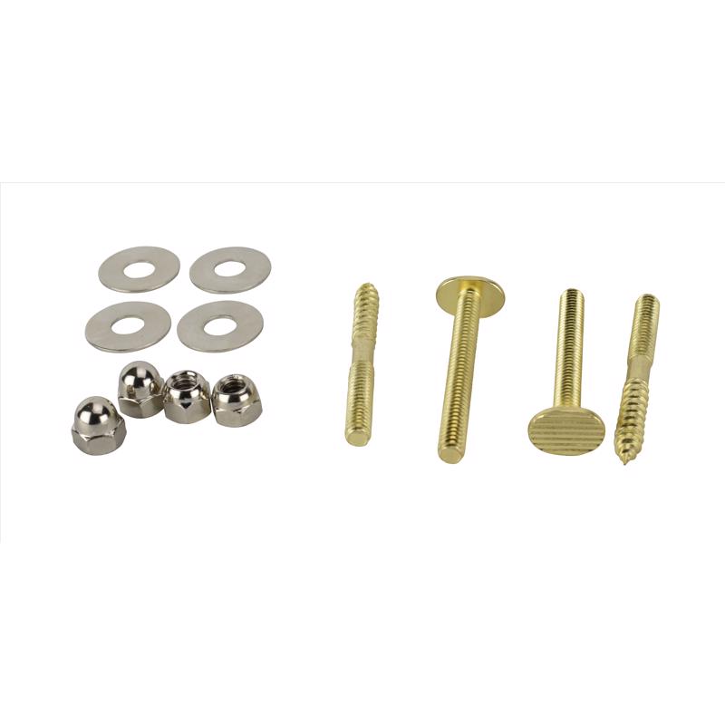 Plumb Pak Toilet Bolt and Screw Set Chrome Plated Brass