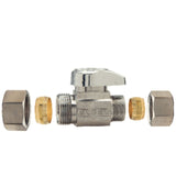 BrassCraft 1/4 in. Compression outlets X 1/2 in. Compression Brass Shut-Off Valve