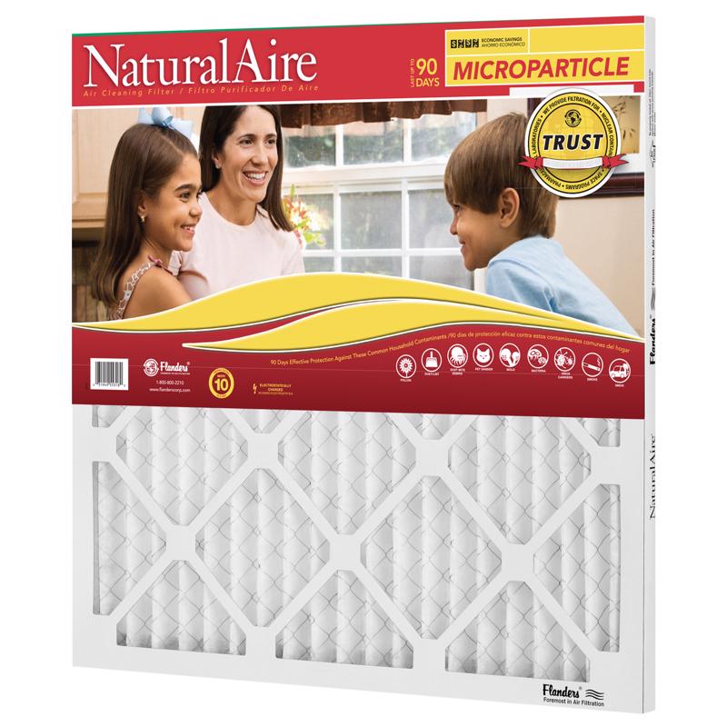 NaturalAire 20 in. W X 20 in. H X 1 in. D Synthetic 10 MERV Pleated Microparticle Air Filter 1 pk