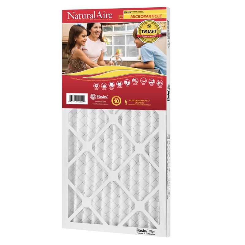 NaturalAire 20 in. W X 30 in. H X 1 in. D Synthetic 10 MERV Pleated Microparticle Air Filter 1 pk