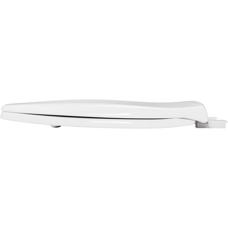 Mayfair by Bemis Affinity Slow Close Elongated White Plastic Toilet Seat