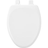 Mayfair by Bemis Lannon Slow Close Elongated White Enameled Wood Toilet Seat