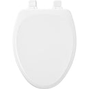 Mayfair by Bemis Lannon Slow Close Elongated White Enameled Wood Toilet Seat