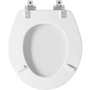 Mayfair by Bemis Benton Slow Close Round White Enameled Wood Toilet Seat