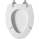 Mayfair by Bemis Benton Slow Close Elongated White Enameled Wood Toilet Seat