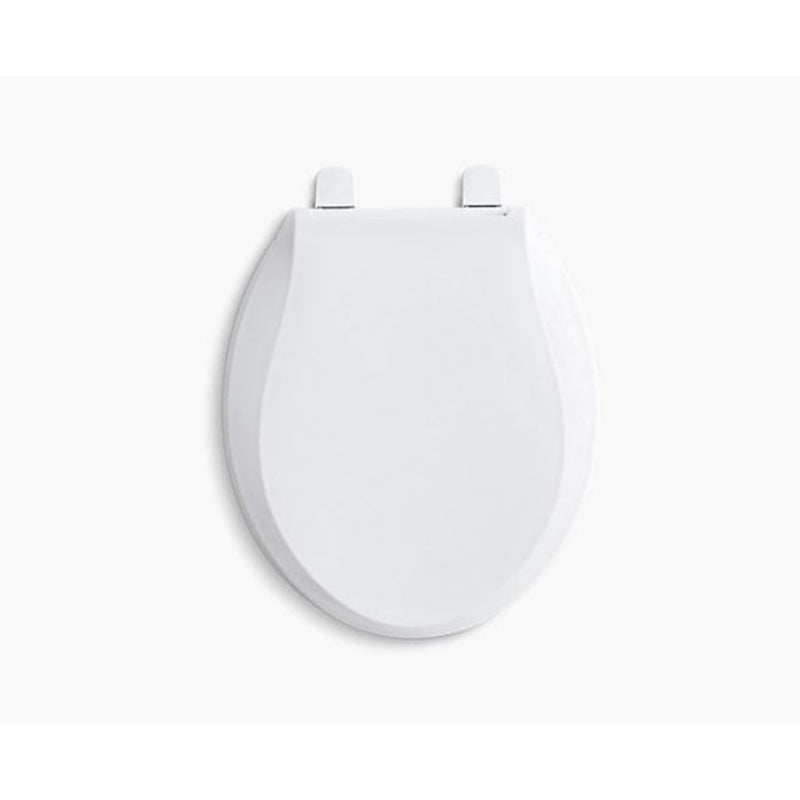 Kohler Cachet Slow Close Round White Plastic Toilet Seat