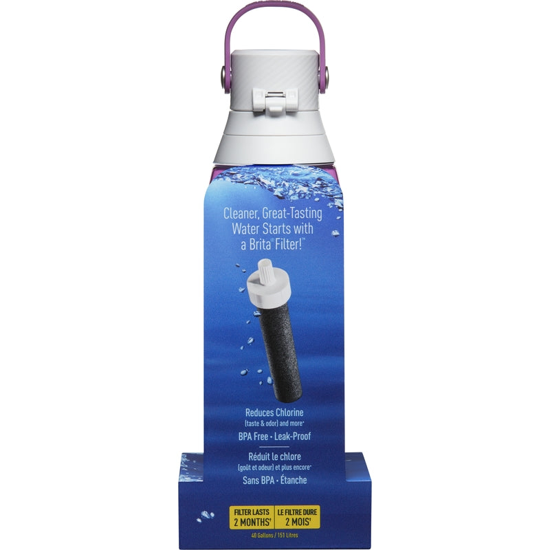 Brita Premium 26 oz Orchid BPA Free Filtered Water Bottle