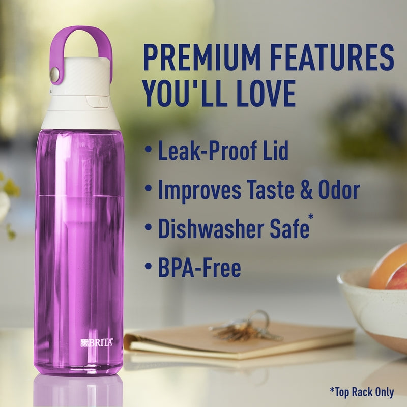 Brita Premium 26 oz Orchid BPA Free Filtered Water Bottle