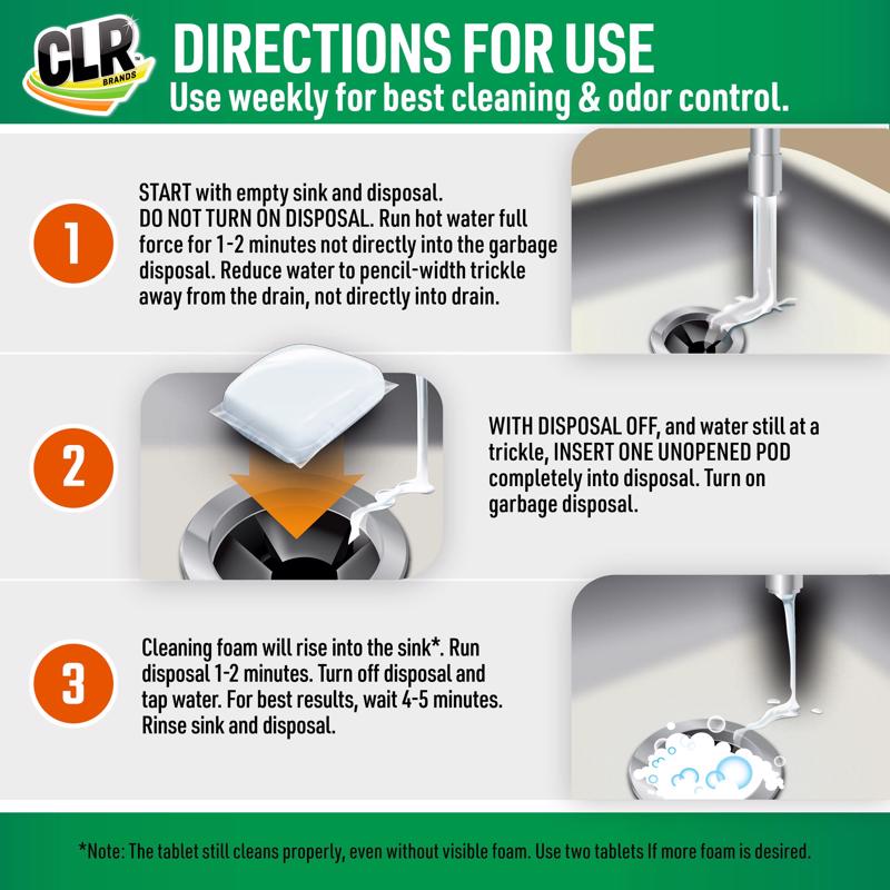 CLR Fresh Scent Garbage Disposal Cleaner 5 ct Tablets