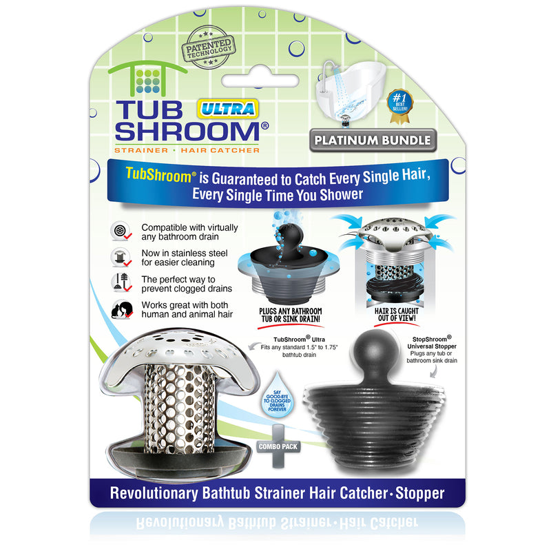 Tubshroom Ultra Edition 1.5 in. Chrome Stainless Steel Hair Catcher - Total Qty: 1