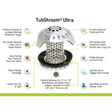 Tubshroom Ultra Edition 1.5 in. Chrome Stainless Steel Hair Catcher - Total Qty: 1